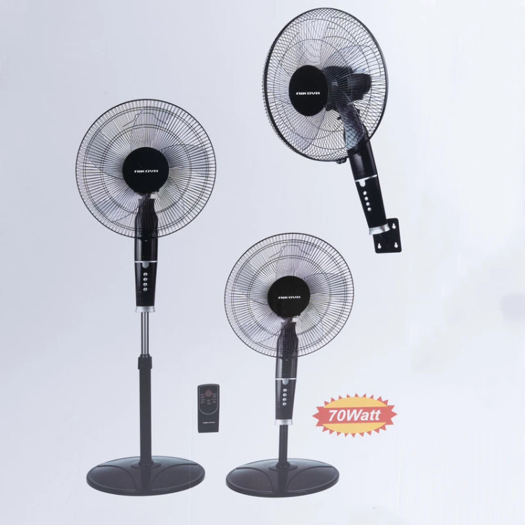 پنکه سه حالته نیکوا ( ایستاده، دیواری ، رومیزی ) مدل NSF-383