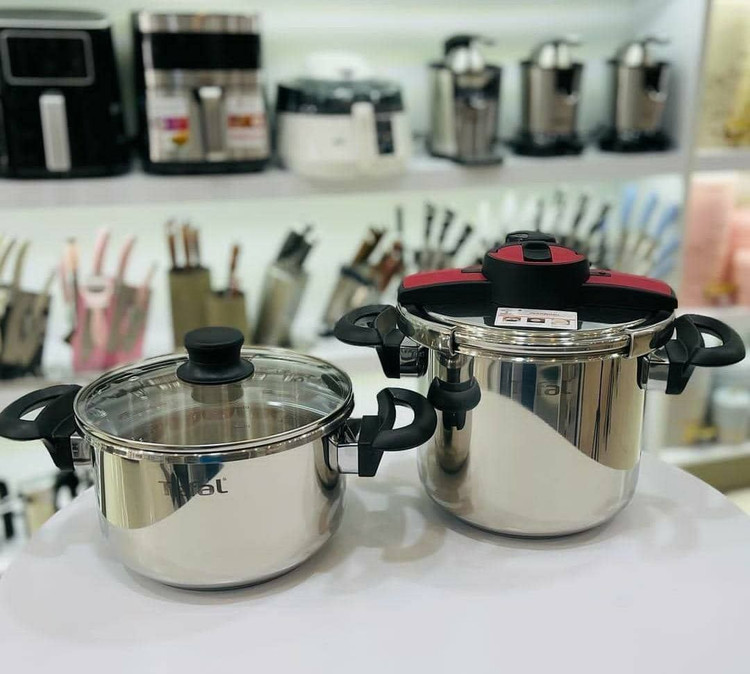 زودپز دوقلو کلیپسی روگازی برند تفال 7و5 لیتر مدل Tefal